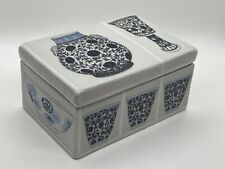 Chinoiserie Pattern Box With Lid By Fabienne Jouvin Paris RARE Tozai Home Decor picture