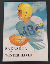 Florida FL Sarasota vs Winter Haven High School Football Program 10/29/1948 picture