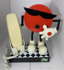 7up Soda Phone 7up Promo Telephone Vintage 1990's 7up Dot Guy Push Button picture