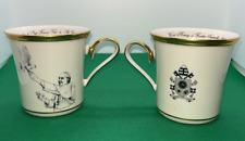 Pair of Gorham China Coffee Cups Pope Francis Philadelphia 2015 picture