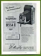 Voigtlander Bessa II Camera & Hasselblad 1600F Camera 1951 Vintage Print Ad picture