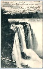 Postcard Horseshoe Falls Ontario Canada from Goat Island Niagara Falls New York picture