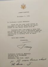 Jimmy Carter Signed Letter 1991 Full Signature RARE POTUS picture
