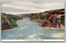 Great Whirlpool Lower Rapids Birds Eye View Mountains Forest Shoreline Postcard picture