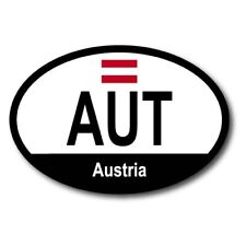 Austria Austrian Euro Oval Magnet Decal, 4x6 Inches, Automotive Magnet picture