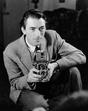 Gregory Peck using a Rolleiflex camera at his home in Glouceste - Old Photo picture