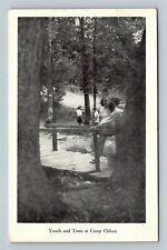 Clifton OH, Camp Clifton Youth Campers, Walking Path Vintage Ohio c1947 Postcard picture