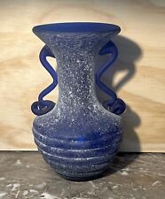 Mid Century Seguso Vetri D’Arte Cobalt Blue Murano Glass Vase picture