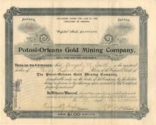 Potosi=Orleans Gold Mining Co. - Stock Certificate - Foreign Stocks picture