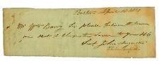 “Father of Probation” John Augustus Hand Signed Document Dated 1821 picture