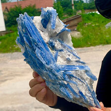 3.4LB Rare Natural beautiful Blue KYANITE with Quartz Crystal Specimen Rough picture