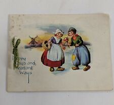Vintage Early 20th Century Christmas Greeting Card Happy Days Pleasnt Ways  picture