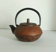 Vintage Sienna Tetsubin Hobnail Cast Iron Teapot picture