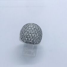 12g 925 STERLING SILVER COCKTAIL PAVE AMAZING RING MARKED SIZE 7 FINE JEWELRY picture