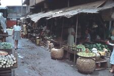 1968 Outdoor Bazaar Food Market Vintage 35mm Slide picture