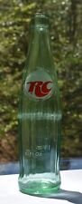 Vintage Royal Crown RC Ribbed Green Glass Painted 10 oz Bottle 1973 ACL Reuse picture