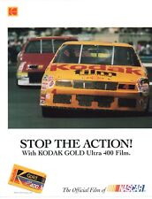 1993 KODAK GOLD Ultra 400 Film Nascar Racing PRINT AD WALL ART - STOP THE ACTION picture