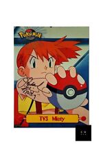 Pokemon MISTY SIGNED Rachel Lillis 1999 Topps TV3 Series 1 Pink Label with COA picture