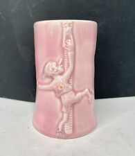 Elf With Zipper Ceramic Mug Cup Vase Whimsical Pixie Vintage Pink Kitschy 4” picture