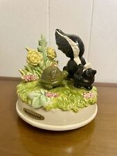 Vintage 1970s  Otagiri Music Box Turtle Skunk You Are My Sunshine Rotating picture