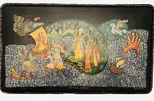 Antique Russian Palekh Hand-painted Laquer Box “The Snow Queen”  12” X 7” X 3.5” picture