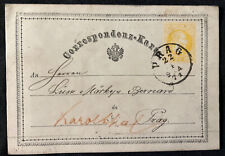 Scarce AUSTRIA 1871 to PRAG First Type Published  Postcard Handwritten Austria picture