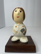 Nurse Trophy Figurine Hand Made Hand Painted Rock Heads Vintage Gift Nursing picture