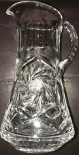 Antique American Brilliant Crystal Water Pitcher with Pinwheel and Star of David picture