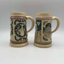 German Steins Different Scenes Vintage, Small, Set of 2 picture
