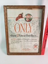 1920's TEXACO SKYCHIEF Gasoline ADVERTISING framed art - 1920's 1930's picture