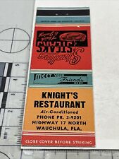 Front Strike Matchbook Cover  Knight’s Restaurant  Frostproof, FL  gmg  Unstruck picture