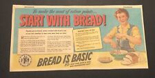 1940’s Wartime Bread Is Basic Newspaper Print Ad picture
