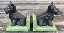 Pair of Black Scottish Terrier Dog Retro Heavy Bookends picture