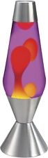 Lava the Original 16.3-Inch Silver Base Lamp with Yellow Wax in Purple Liquid picture