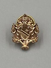 Vintage Gold Colored Crest Regal Royal Style Lapel Pin picture