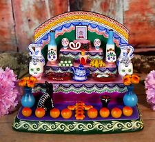 Lg Day of the Dead Traditional Altar Handmade & Painted Puebla Mexican Folk Art picture