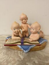 VINTAGE JESCO 2000 KEWPIE TRIO SCULPTURE LESSONS TO LIVE BY FIGURINE BABIES READ picture