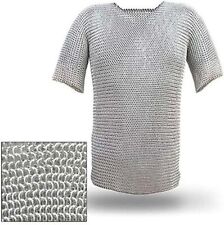 Medieval Warrior Haubergeon Butted Chain Mail Replica Armor Silver XL Shirt picture