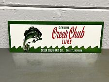 CREEK CHUB Lure Heavy Gauge Metal Sign Fishing Bass Catfish Pond Water Gas Oil picture