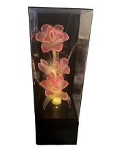 Vintage 1984 Color Changing Flowers Fiber Optic Lamp with Music Box Read Descrip picture