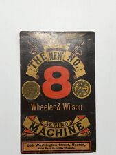 Rare 1870's-1880''s Wheeler & Wilson Trade Card -The New No 8 Sewing Machine picture
