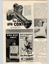1955 Paper Ad Zeiss Ikon Contax Camera Universal Finder Sonnar Telephoto Lens picture