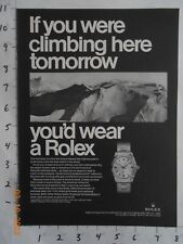 1967 ROLEX CHRONOMETER 1005 Watch Vinson Massif Antarctica Peak vintage print AD picture
