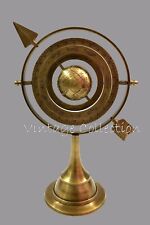 Antique Brass Armillary Sphere Globe with Arrow Vintage Nautical Decor picture