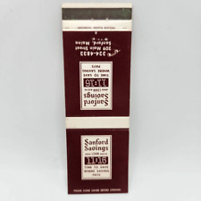 Vintage Matchcover Sanford Savings and Loan Association Sanford Maine picture