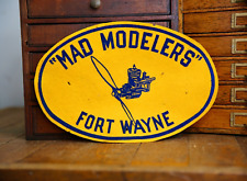 Vintage Fort Wayne Indiana Mad Modelers Cox Engine Tether Car Shirt Jacket Patch picture