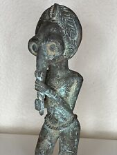Very Rare and Unusual African Anthropomorphic Bronze Bird Mask With Beak picture