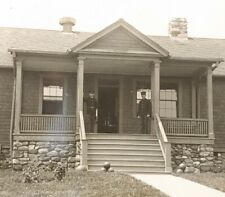 WWI Era Fort Greble Admin Building Photo RPPC Postcard Jamestown Rhode Island picture