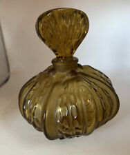 Lalique France Crystal Amber Topaz Mirabel Perfume Bottle LARGE By Marie Claude picture