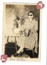 Vintage Rare RPPC Photo Blind Woman Reading Braille 1920s Women Photo picture